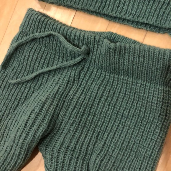 SOLD Handmade baby wool suit GREEN - Picture 4 of 7